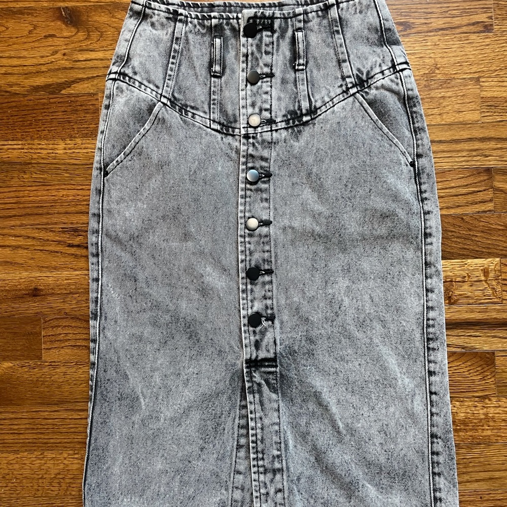 SHEIN Super High Waist Knee Length Skirt